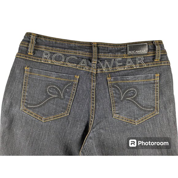Rocawear Skinny Women's size 13 Dark Wash Blue Denim Jeans - Picture 9 of 9